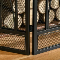 HOMCOM 3-Panel Metal Mesh Fireplace Screen, Decorative Fire Spark Guard Cover, 49.5" x 31.5"for Living Room Home Decor, Black(m-10)