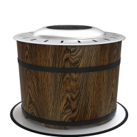 Outsunny Smokeless Fire Pit, Portable Camping Bonfire Stove with Mat for Backyard, Patio, Picnic, Magnesium Oxide, Brown