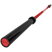 Soozier 7.2ft Weight Bar, Olympic Bar with Rotating Sleeves, Non-Slip Knurling Grip, 1500lbs Weight Capacity, Red(m-11)