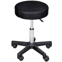 HOMCOM Adjustable Hydraulic Swivel Massage Salon Stool Facial Spa Tattoo Saddle Chair with 3 Changeable Seat Covers, Red/White/Black(m-11)