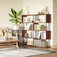 HOMCOM Slim Modern Wooden Bookshelf(m-8)