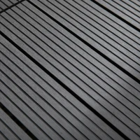 Outsunny 11 Pcs Plastic Interlocking Deck Tiles, 12" x 12" Non-slip Flooring Tiles for Indoor Outdoor Patio Balcony, Grey(m-9)
