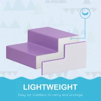 Soozier 2-Piece Climb and Crawl Activity Soft Play Set, for Toddler Preschooler Babies Indoor, Purple(m-6)