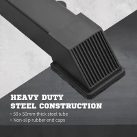 Soozier Adjustable Barbell Power Rack Squat Stand Strength Training Fitness Pull Up Weight Cage Home Gym Black(m-7)