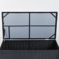 Outsunny 6 Pieces Patio Furniture Set with Cushion, Outdoor PE Rattan Wicker Sectional Conversation Furniture Sofa with Storage Table and Coffee Table, Beige(m-9)