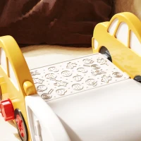 Qaba Extra Length Toddler Slide for Bed, Sofa, Easy to Assemble, Yellow(m-9)