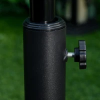 Outsunny 29 lb Heavy Duty Concrete Umbrella Base, 19" Round Parasol Holder for Outdoor, Garden, Backyard, Deck, Bronze(m-7)