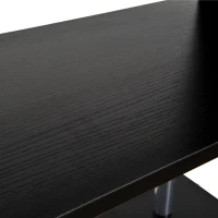 HomCom Modern S-Shaped 5 Tier Room Dividing Bookcase Wooden Storage Display Stand Shelf - Black(m-9)