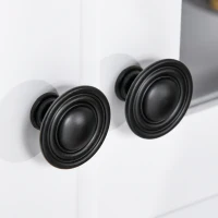 HOMCOM Coastal Style Kitchen Buffet and Hutch Wooden Storage Cabinet with Framed Glass Door  Drawers Microwave Space for Dining Room  Living Room  White(m-10)