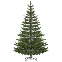 HOMCOM 9ft Artificial Sparse Christmas Tree with Steel Stand and 4306 Tips for Home Office Holiday(m-11)