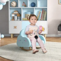 Qaba Rocker Armchair for Nursery Playroom Preschool for 1.5-5 Years, Blue(m-10)