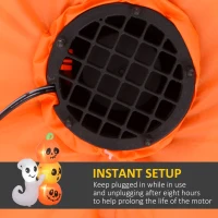 HOMCOM 5ft Inflatable Halloween Ghost and Pumpkin, Blow Up LED  Display for Garden Indoor Outdoor(m-6)