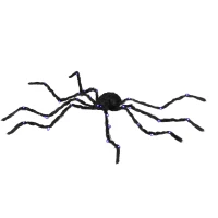 HOMCOM 3.25" Halloween Prop Light-up Oversized Spider, Outdoor Halloween Decoration with Light Up Bendable Legs(m-1)