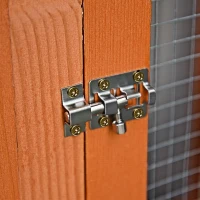 PawHut 67" Wooden Chicken Coop Outdoor Chicken House Small Animal Rabbit Habitat Hen House Poultry Cage with Removable Tray Openable Nesting Box Backyard(m-8)