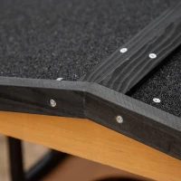 PawHut 4-Floor Wood Outdoor Cat House Catio for Cats with Condo, Fun Entrances, Perch, Natural(m-9)