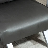 HOMCOM Single Person Folding 5 Position Convertible Sofa Bed Sleeper Chair Chaise Lounge Couch w/Pillow & Steel Frame, Dark Grey(m-9)