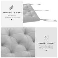 Outsunny 3-Seater Outdoor Bench Swing Chair Replacement Cushions for Patio Garden, Light Grey(m-6)