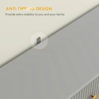 HOMCOM Narrow Shoe Storage Cabinet with Wave-like Panels and Adjustable Shelves for 12 Pairs of Shoes, Gray(m-7)