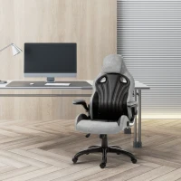 Vinsetto High-Back Gaming Office Chair Swivel Racing Computer Chair with Flip-up Armrests and Adjustable Height(m-8)