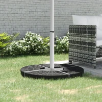 Outsunny Outdoor Universal Cross Brace Stand for Small Offset Umbrella or Large Market Umbrella, White(m-2)