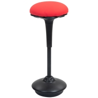 HOMCOM Backless Wobble Chair, Adjustable Active Ergonomic Stool Chair, with Rocking Motion, Padded, Red