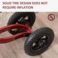 HOMCOM Foldable Medical Knee Walker Scooter for Injured Leg Red(m-9)