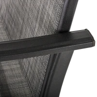 Outsunny 3 Piece Outdoor Patio Bar Set, 2 Swivel Stool and 1 Bar Table, All-Weather, Metal Frame for Balcony, Backyard, Deck, Grey(m-9)