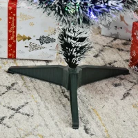 HOMCOM 3ft Pre-Lit LED Optical Fiber Christmas Tree w/ Stand(m-9)