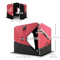 Outsunny 3-4 Person Insulated Ice Fishing Shelter, Pop up, with Oversized Doors, Windows, Vents and Carry Bag, for Low-Temp -22℉(m-3)