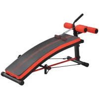 Soozier Training Bench Sit-Up Bench Abdominal Trainer Multifunction With Training Bands Fitness Steel Black(m-11)