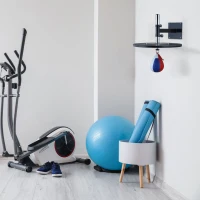 Soozier Speed Bag Boxing Punching Bag Wall Mount Height Adjustable, MMA, Martial Arts, and Boxing Equipment for Training at Home, Heavy-Duty Steel Platform, Strong PVC Leather, 9" H x 7" Dia.(m-10)