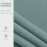 Outsunny 8' x 7' Patio Retractable Awning/Manual Exterior Sun Shade Deck Window Cover, Green(m-7)