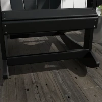 Outsunny Outdoor Rocking Chair, HDPE Adirondack Porch Rocker Chair for Garden, Patio, Black(m-8)