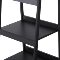 HOMCOM Set of 2, 4 Tier Ladder Shelf Bookcase, Multi-Use Display Rack, Storage Shelving Unit Display Stand, Flower Plant Stand, Home Office Furniture, Black(m-10)