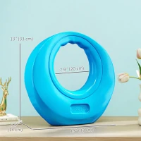 Soozier 22lbs Kettlebell, Kettle Bell with Wide Handle for Home Gym Weight Lifting and Strength Training, Light Blue(m-3)