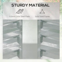 Outsunny 6 x 3 x 1ft Raised Garden Bed with Mini Greenhouse, Galvanized Raised Garden Bed with Cover for Herbs and Vegetables, Small Greenhouse for Patio Garden Balcony, Green and Silver(m-5)