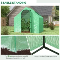 Outsunny 6 x 3.3 x 5.5ft Walk-in Garden Greenhouse with Door & Top Window, Portable Mini Greenhouse for Plants Flowers Herbs Tomatoes, Outdoor Hot House Growing Tent with Steel Frame & PE Cover(m-6)
