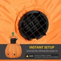 HOMCOM 4' Inflatable Halloween Cat Inside a Pumpkin, Blow Up Outdoor LED Yard Display, Waterproof(m-7)