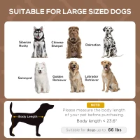PawHut Elevated Portable Dog Cot Pet Bed with UV Protection Canopy Shade, 36 inch, Coffee(m-4)