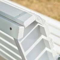 Outsunny 2 Seater Porch Swing Wooden Patio Swing Chair Seat with Cup Holder and Chains Outdoor Swing Bench for Garden Yard, White(m-8)