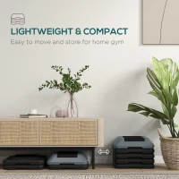 Soozier 5-Level Height Adjustable Stepper, Aerobic Exercise Step Platform, 4" 6" 8" 10" 12", Grey(m-6)