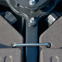 Outsunny 4-Piece Cantilever Offset Patio Umbrella Circular Base Stand w/Carry Handles, Water & Sand Filled(m-7)