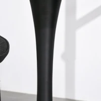 HOMCOM 27.5" Round Dining Table with Metal Pedestal Base for Living Room, Natural Wood/Black(m-9)