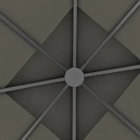 Outsunny 10x12 Gazebo with Shelves, Double Roof, and Netting for Outdoor Use, Perfect for Family Gatherings, Gray(m-8)