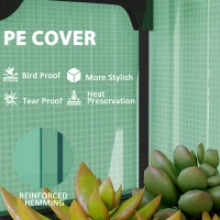 Outsunny Mini Greenhouse with Screen Roof, 4 Tier Portable Small Greenhouse with High Strength PE Cover, Green(m-5)