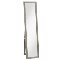 HOMCOM 15" x 62" Full Length Mirror for Bedroom, Free Standing Dressing Mirror, Wall Mirror for Living Room, Grey(m-11)