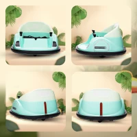Qaba 12V Electric Ride on Bumper Car for Kids 1.5-5 Years Old, Baby Bumper Car with Remote Control, Green(m-9)