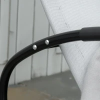 Outsunny Pool Lounger, Outdoor Rocking Lounge Chair for Sunbathing, Pool, Beach, Porch with Pillow and Cool Mesh, Sun Tanning Rocker, Grey(m-9)