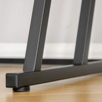 HOMCOM Home Office Computer Desk, Writing Desk, Laptop Table with Z-Shaped Metal Frame, V-Shaped Support Bar, and MDF Tabletop, Black(m-9)