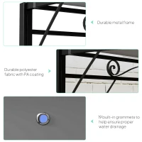 Outsunny 10' x 8' Outdoor Pergola and Patio Gazebo for Garden, Camper, Deck, Doors and Windows, Dark Gray(m-5)